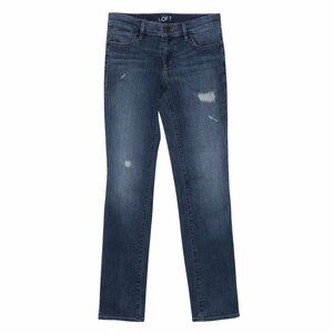 Ann Taylor LOFT Modern Straight Distressed Jeans 2